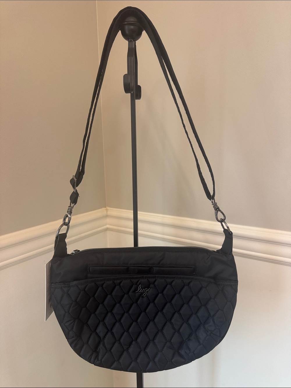 LUG Bolero Black Quilted Shoulder Crossbody Bag
